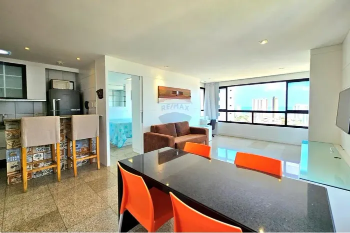 Lindo apt. mobiliado no Ed. Studio da Praia em Ponta Negra com vista mar