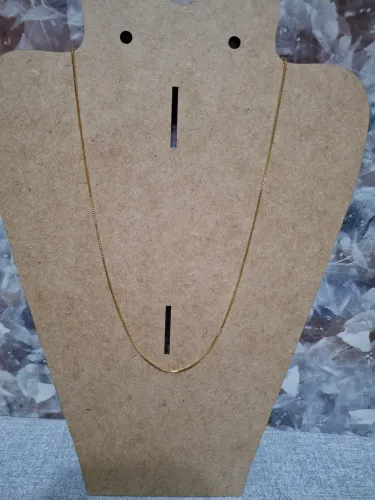 Colar veneziana banhado a ouro 45 cm.