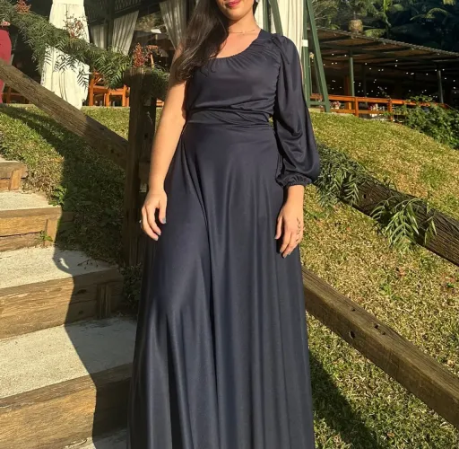 Vestido de festa azul marinho 