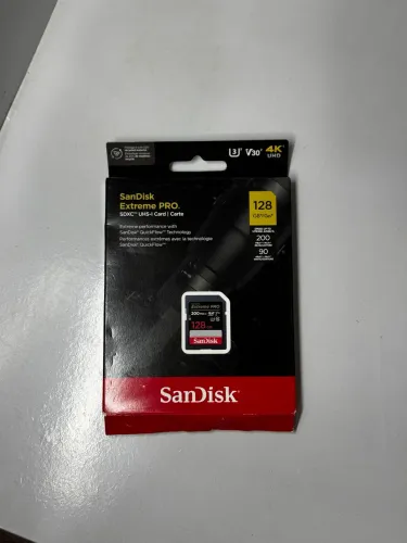 Cartão SD SanDisk Extreme PRO 128GB 200MB/s V30 U3 4K