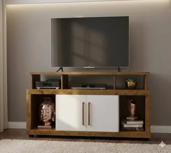 Rack com rodizios para tv de ate 50 polegadas 