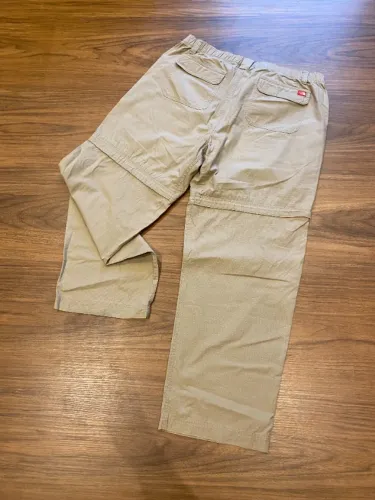 calça the north face bege convertible que vira shorts tamanho gg ou xl