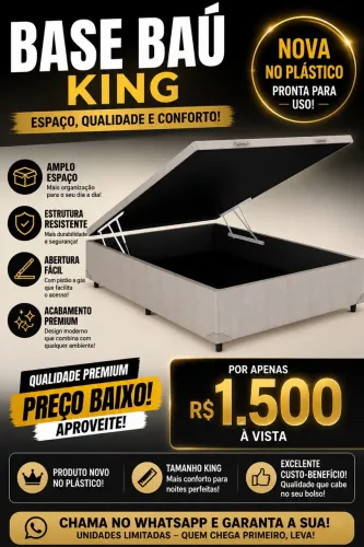 BASE BAÚ KING NOVA NO PLÁSTICO