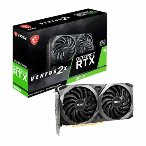 Placa de Vídeo RTX 3060 Ventus 2X MSI NVIDIA GeForce, 12GB GDDR6, DLSS, Ray Tracing - RTX 