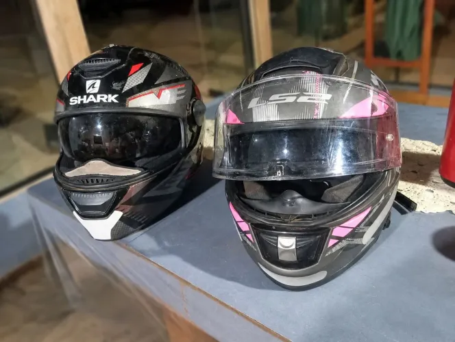 2 CAPACETES SHARK + LS2 POR R$ 1.400 - PARA SAIR HOJE!