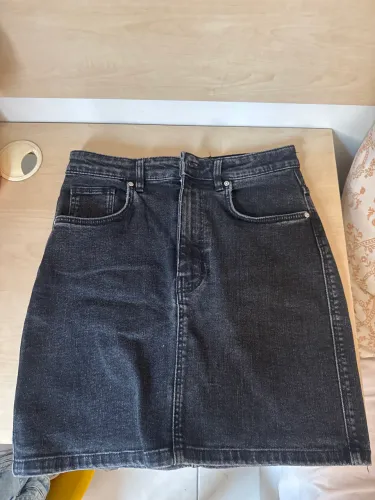 Saia Jeans Preta