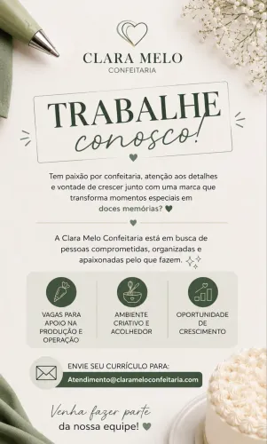 Auxiliar de Cozinha/ Confeitaria