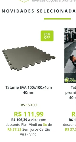 Vendo 30 tatames em ótimo estado de conservação.