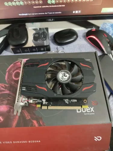Placa de vídeo RX 550 256 bits 4g. Memória