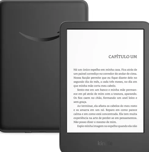 Kindle 16gb Bateria de longa duração - Cor preta + Capa