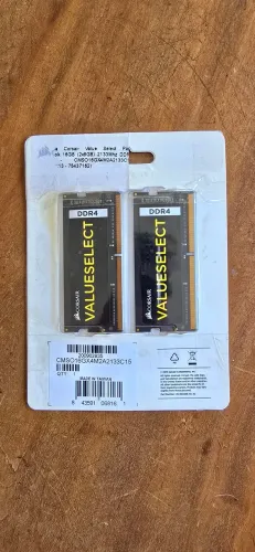 Memória RAM para Notebook Corsair Value Select, 16GB (2x8GB), 2133MHz, DDR4, CL15