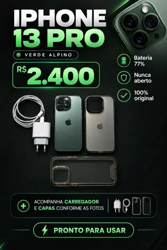 Iphone 13 Pro Verde Alpino TODO ORIGINAL
