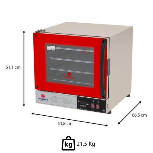 Forno Turbo Elétrico Fast Oven PRP-004 220V Vermelho - Progás