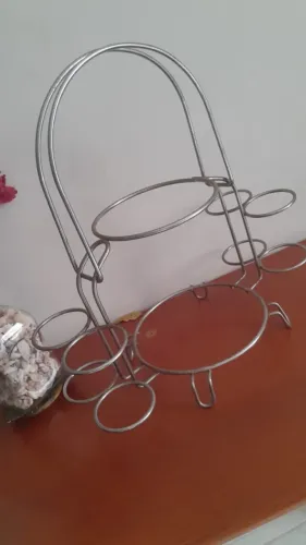 Organizador Suporte Aramado De Mesa Pratos Copos Talheres Buffet