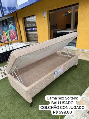 Cama Box Solteiro BAÚ USADO - ENTREGAMOS