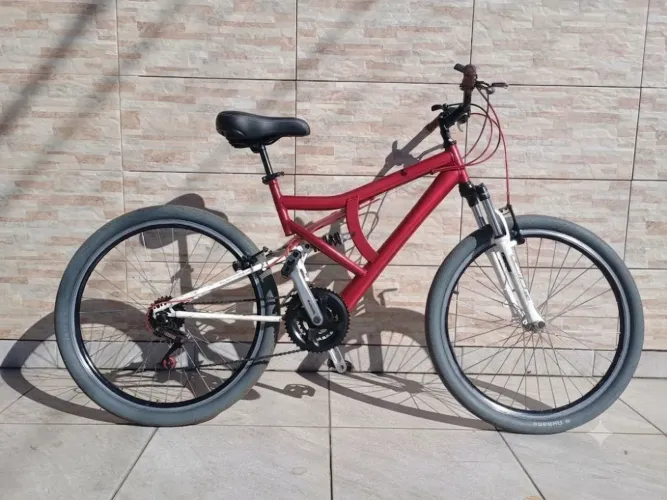 Bike Aro 26 Amortecedor Dianteiro e Traseiro peça Shimano- Mecânica Toda Nova