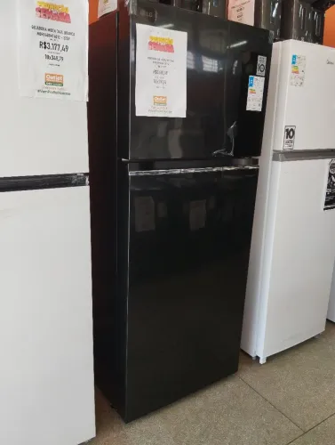 Refrigerador Duplex LG 395L Inox Black Inverter