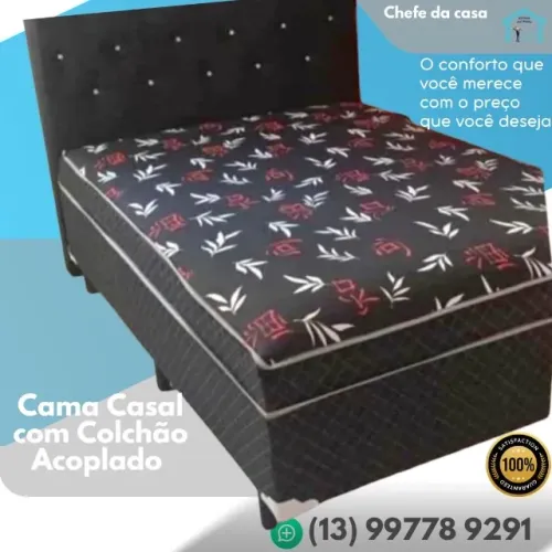 Cama Box Casal Com colchão Acoplado d33