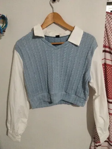 Camisa social + suéter