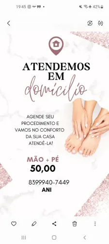 Manicure e pedicure à domicílio