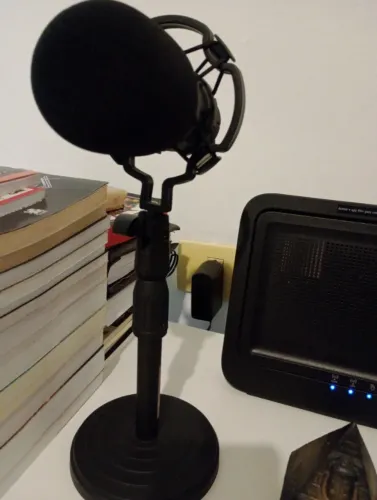 Microfone de Mesa - Sem fio para Podcast