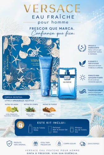 Kit Perfume Versace Fraiche ( Original)