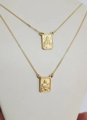 Escapulário Tradicional Grumet Ouro 18k DESCONTO 