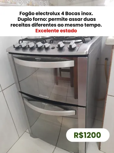Fogão electrolux 4 bocas inox
