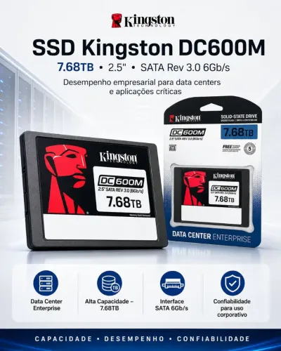 SSD Kingston DC600M Enterprise 7,68 TB  SATA 2,5