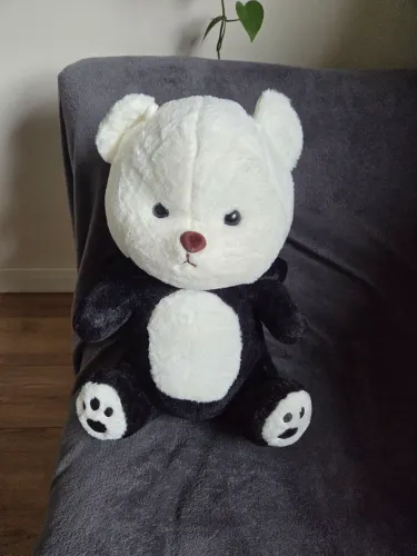 Urso de pelúcia com fantasia de gato