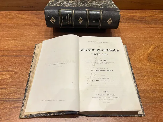 Livro raro de medicina! "les grands processus morbides" 2 tomos (1876-1878)