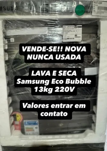 Lava e Seca Samsung EcoBubble 13kg 220V Nova Lacrada