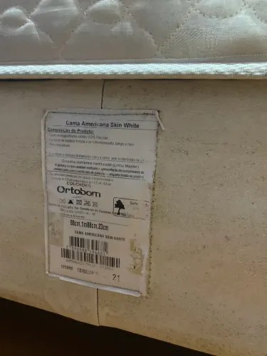 Cama box + base - Solteiro Ortopédica