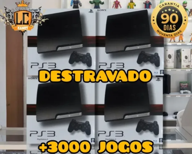 PS3 SLIM DESBLOQUEADO COM 3OOO JOGOS e GARANTIA (O31) 98423-5O25