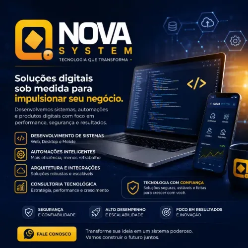 Desenvolvimento de Sistemas Web, SaaS e Automações Sob Medida | Nova System