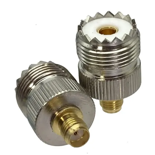 Plug PL259 fêmea x Plug SMA fêmea