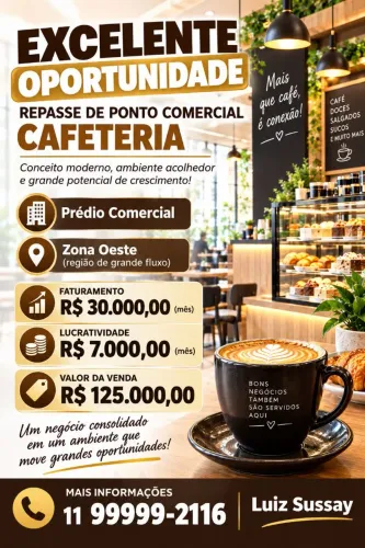 Cafeteria Franquia Predio Comercial