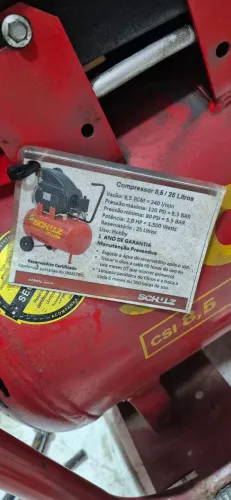 Compressor de ar schult 25 litros / 120 lbf 127v