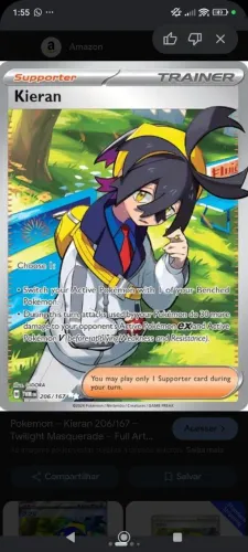 Treinadora Pokémon Kiran 206/167 perfeito estado
