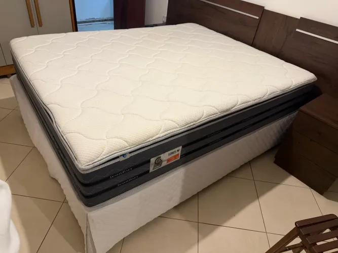 cama box com colchão queen sonos