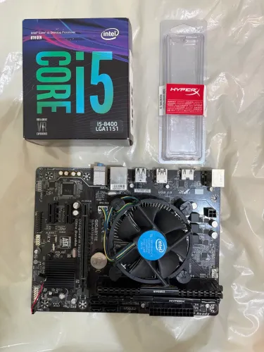 kit usado placa mãe h110m, processador i5 7500, memória ram 16gb ddr4 2x8gb