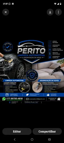 Limpeza automotiva e higienização de sofás e colchões