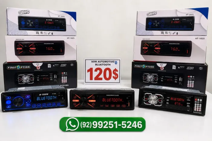Som com bluetooth para qualquer veículo a pronta entrega 