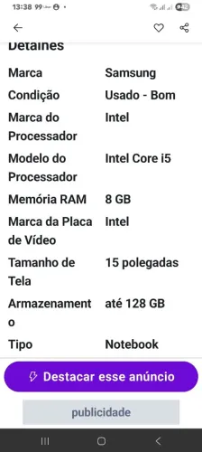 Notebook Samsung Essencial
