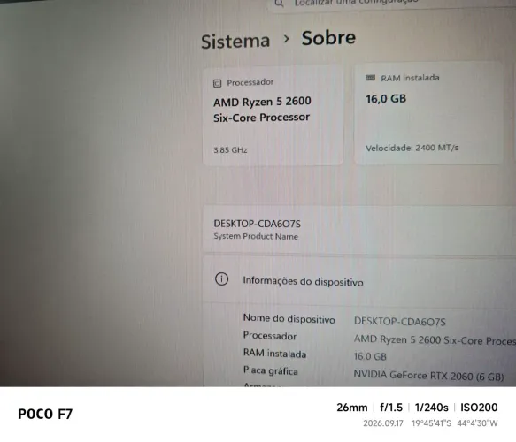 Ryzen 5 2600 + Cooler Box e caixa
