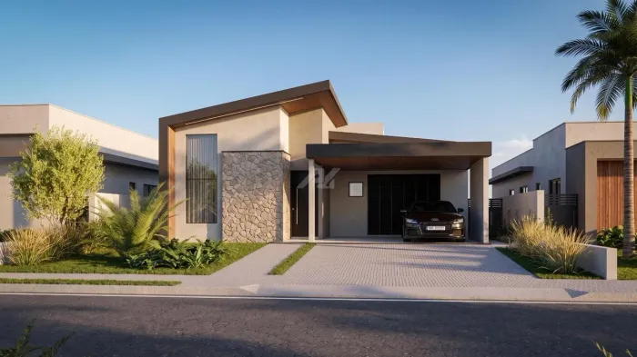 Casa térrea em construção à venda no Tamboré Jaguariúna Projeto exclusivo com 3 dorm