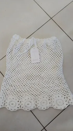 Saia de Praia de Crochê 