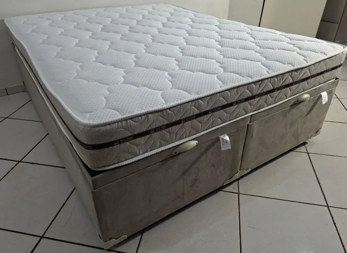 Cama Queen Size, Baú FIRME - ENTREGA GRÁTIS