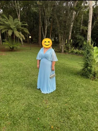 Vestido Para Festa Azul Tamanho GG