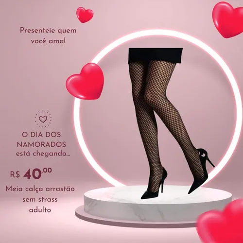 Meia calça arrastão com strass e sem strass